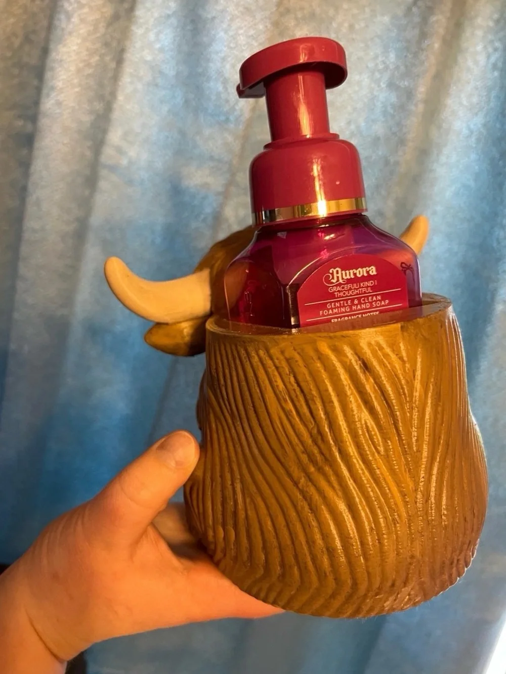 Bath and body works themed Highland cow soap holder